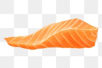 PNG Fresh salmon  steak, seafood illustration, transparent background