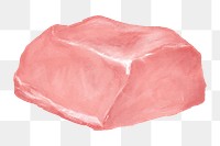 PNG Raw pork, butchery food illustration, transparent background