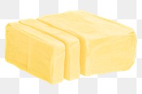 Pure butter png, dairy product illustration, transparent background