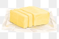 Pure butter png, dairy product illustration, transparent background