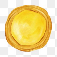 PNG Egg tart, dessert illustration, transparent background