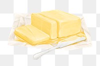 Pure butter png, dairy product illustration, transparent background