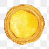 PNG Egg tart, dessert illustration, transparent background