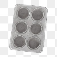 Cupcake baking tray png, object illustration, transparent background