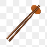 Chopsticks png, Asian utensil illustration, transparent background