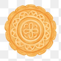 PNG Chinese Mooncake, dessert food illustration, transparent background