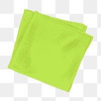 Green napkin png, object illustration, transparent background