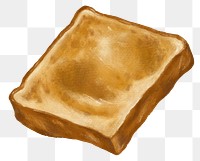 PNG Buttered  toast, breakfast food illustration, transparent background