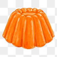 PNG Orange jello pudding, dessert illustration, transparent background