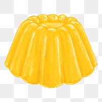 PNG Yellow jello pudding, dessert illustration, transparent background