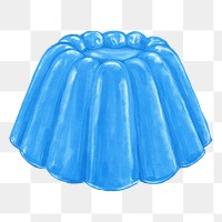 PNG Blue jello pudding, dessert illustration, transparent background