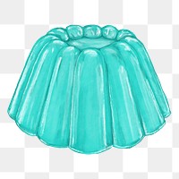 PNG Blue jello pudding, dessert illustration, transparent background