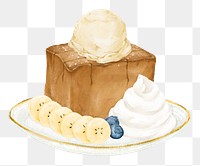 PNG Honey toast dessert, food illustration, transparent background