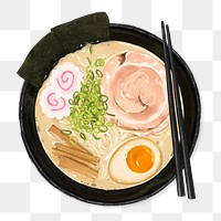 PNG Ramen noodle, Japanese food illustration, transparent background