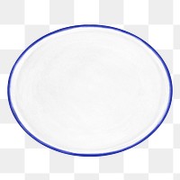 White ceramic plate png, object illustration, transparent background