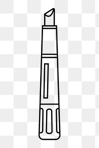 Highlight marker png line art, transparent background