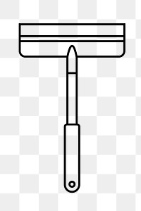 Squeegee png line art, transparent background