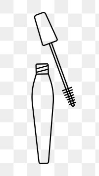 Mascara png line art, transparent background