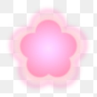 PNG Glowing pink flower, transparent background