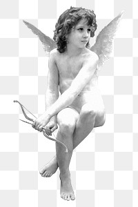 PNG Cupid statue, transparent background