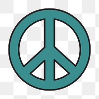 PNG Peace sign, transparent background