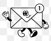 PNG Email notification, cartoon character illustration, transparent background