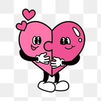 Jigsaw heart cartoon png, love illustration, transparent background