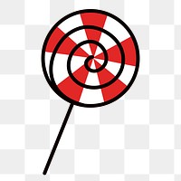 Lollipop png food, line art illustration, transparent background