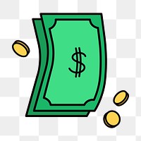 Dollar bills png, transparent background