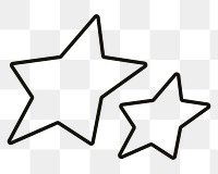 Two stars png, transparent background