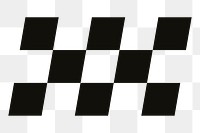 Checkered pattern shape png, transparent background