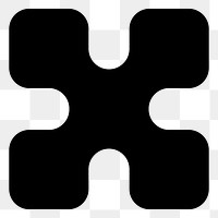 Abstract jigsaw shape png, transparent background