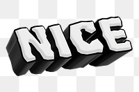 Nice png typography, transparent background