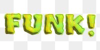 Funk! png typography, transparent background