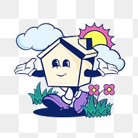 PNG Mailbox cartoon character, transparent background