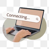 PNG Connecting search screen laptop, transparent background