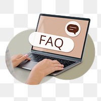 PNG FAQ search screen laptop, transparent background