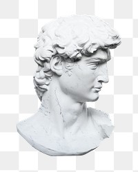 Greek God statue png, transparent background