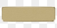 PNG gold name badge pin, transparent background