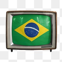 Png TV Brazil flag, transparent background