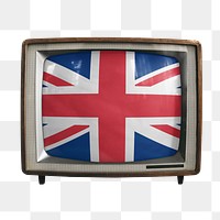 Png TV United Kingdom flag, transparent background