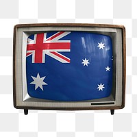 Png TV flag of Australia, transparent background