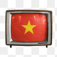Png TV Vietnam flag, transparent background