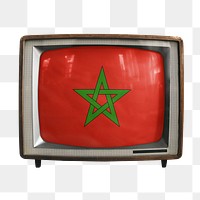 Png TV Morocco flag, transparent background