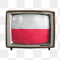 Png TV Poland flag, transparent background