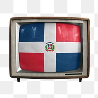 Png TV Dominican Republic flag, transparent background