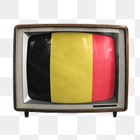 Png TV Belgium flag news, transparent background