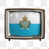 Png TV San Marino flag, transparent background