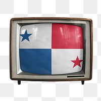 Png TV Panama flag, transparent background