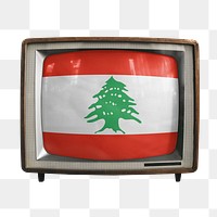 Png TV Lebanon flag, transparent background